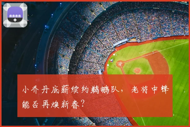小乔丹底薪续约鹈鹕队，老将中锋能否再焕新春？